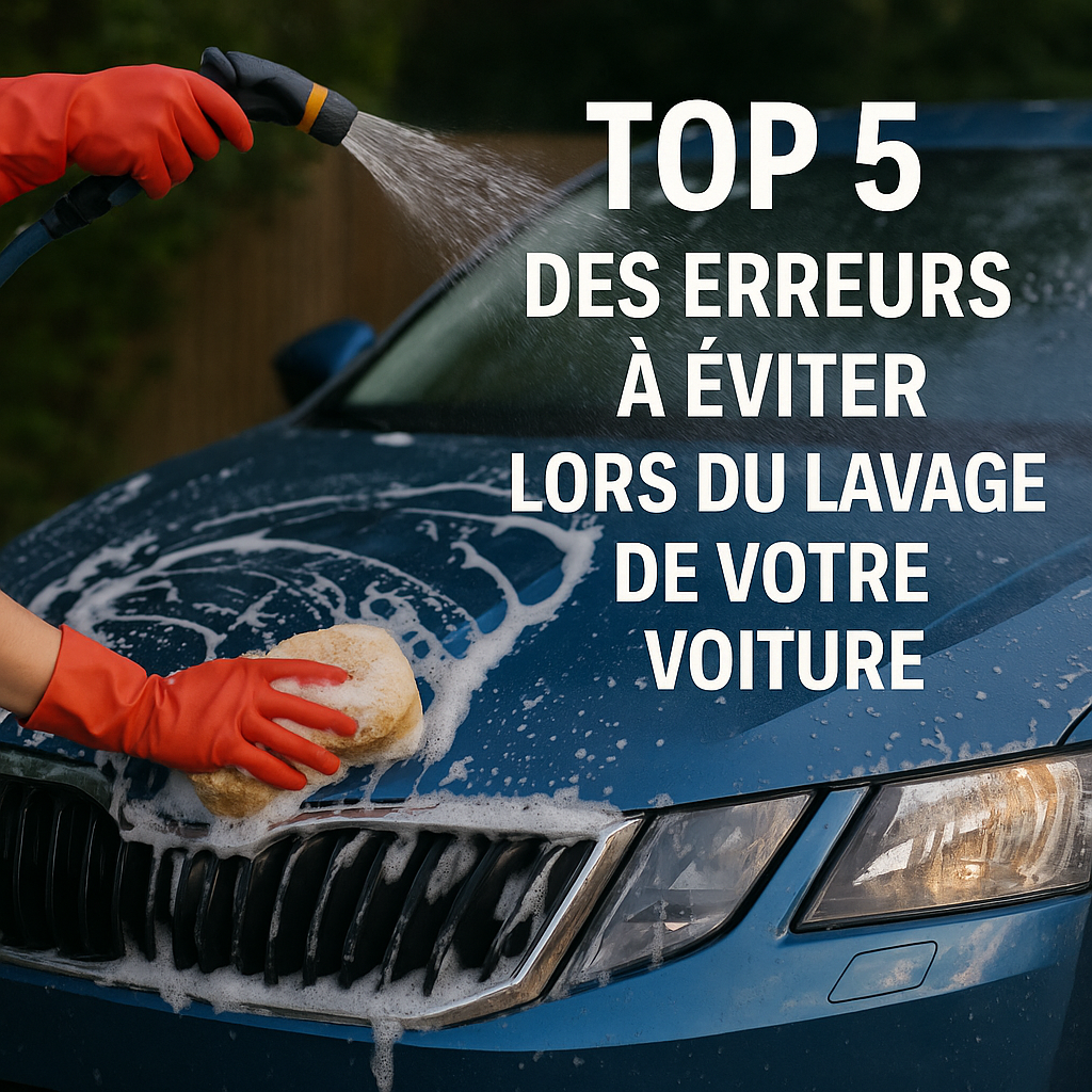 🚫 Top 5 des erreurs à éviter lors du lavage de votre voiture